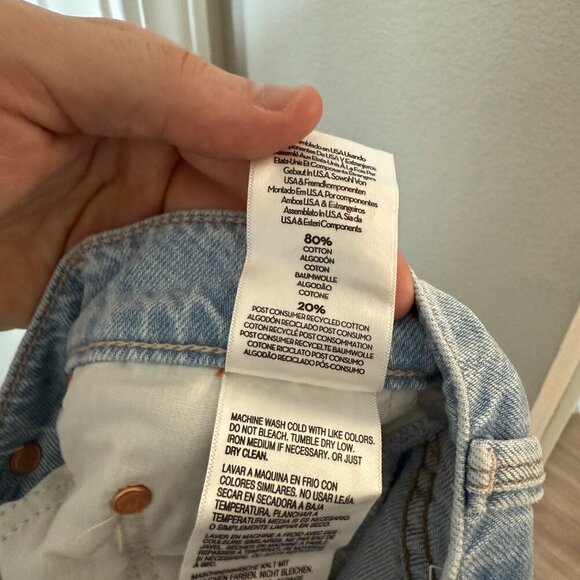 Mother The Mid Rise Rambler Zip Flood Jeans Ripped Light Wash Size 27 - Picture 7 of 7